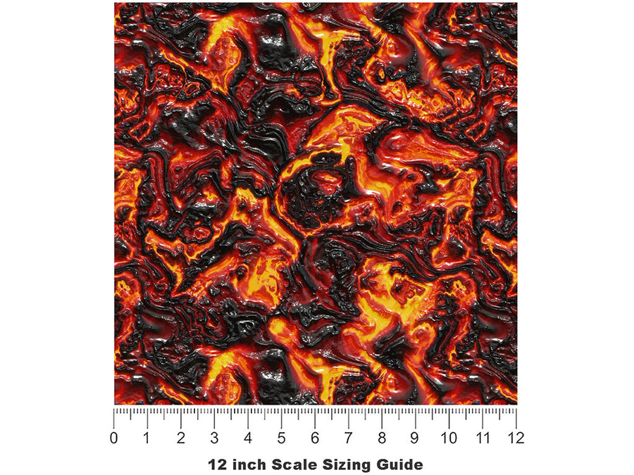 Mighty Passion Lava Vinyl Film Pattern Size 12 inch Scale~Rwraps Mighty Passion Lava Sizing Chart~2