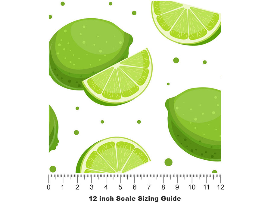 Millsweet Limetta Fruit Vinyl Film Pattern Size 12 inch Scale~Rwraps Millsweet Limetta Fruit Sizing Chart~2