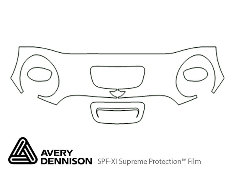 clubman Avery Dennison Clear Bra Hood Precut PPF Diagram