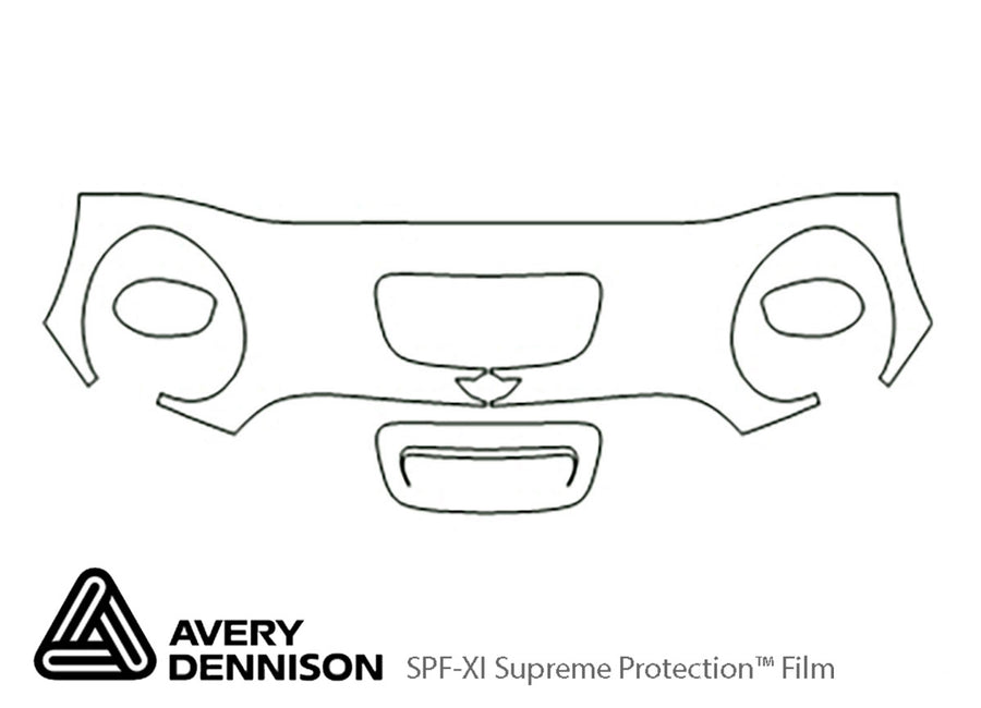 clubman Avery Dennison Clear Bra Hood Precut PPF Diagram