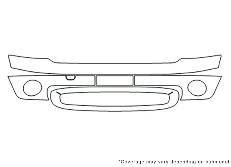 clubman Avery Dennison Clear Bra Bumper Precut PPF Diagram