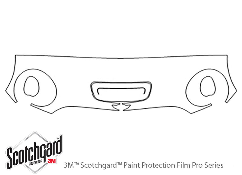 clubman 3M Clear Bra Hood Precut PPF Diagram