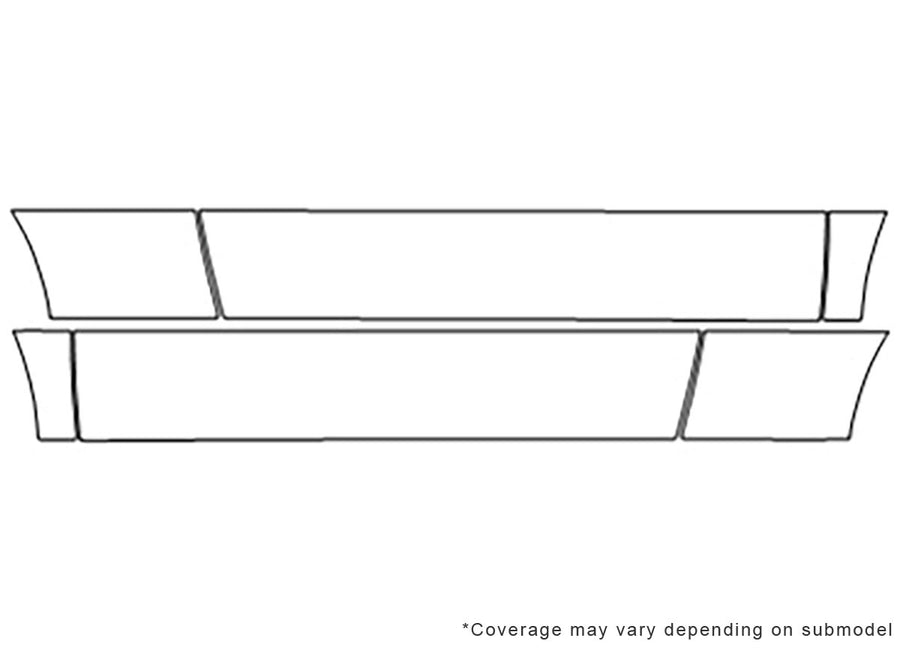 cooper 3M Clear Bra Door Cup Precut PPF Diagram
