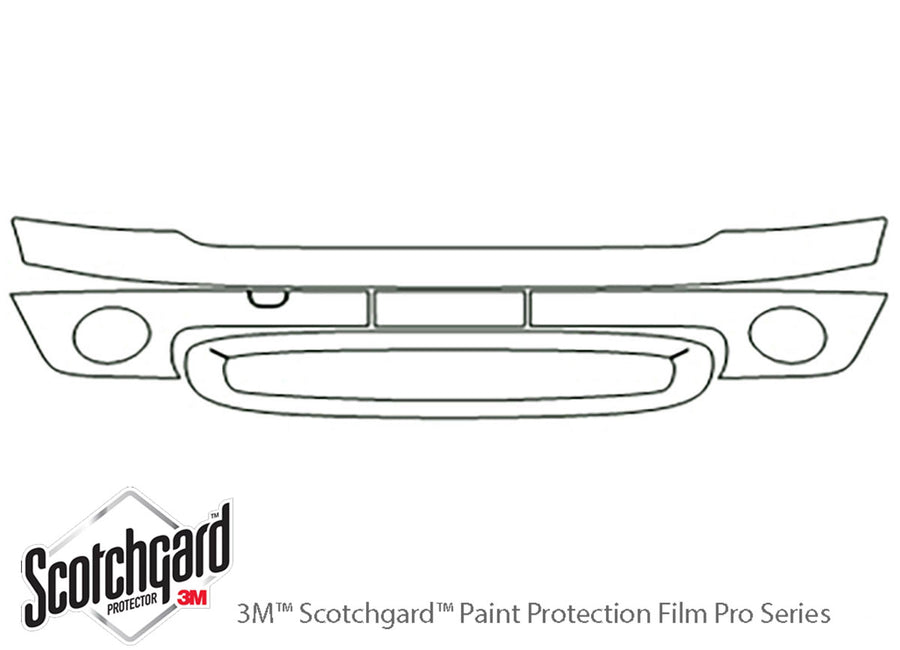 cooper 3M Clear Bra Bumper Precut PPF Diagram