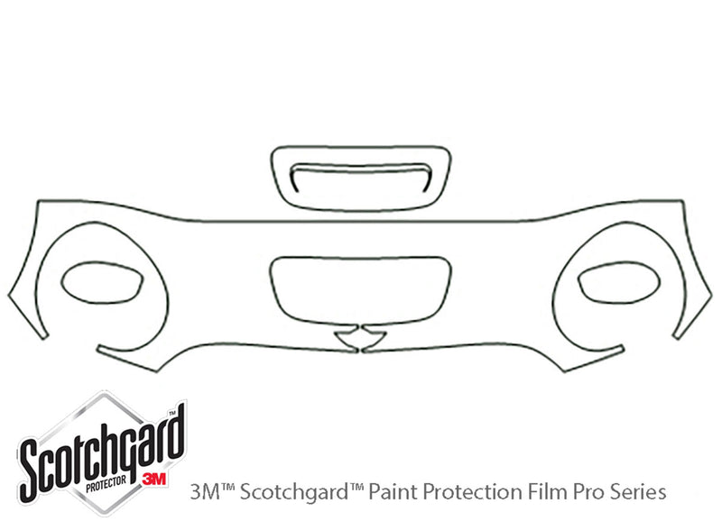 cooper 3M Clear Bra Hood Precut PPF Diagram