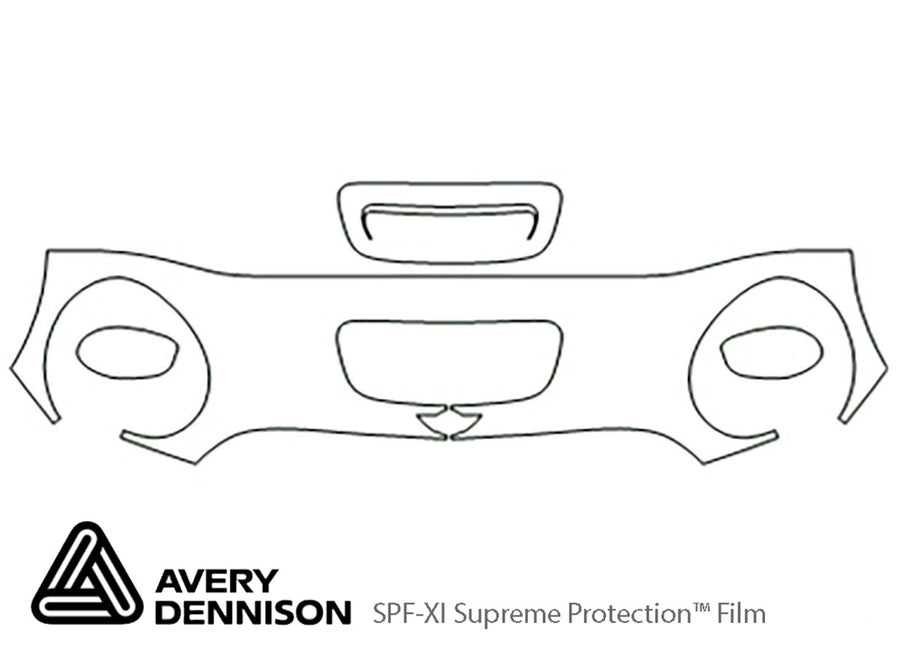 cooper Avery Dennison Clear Bra Hood Precut PPF Diagram