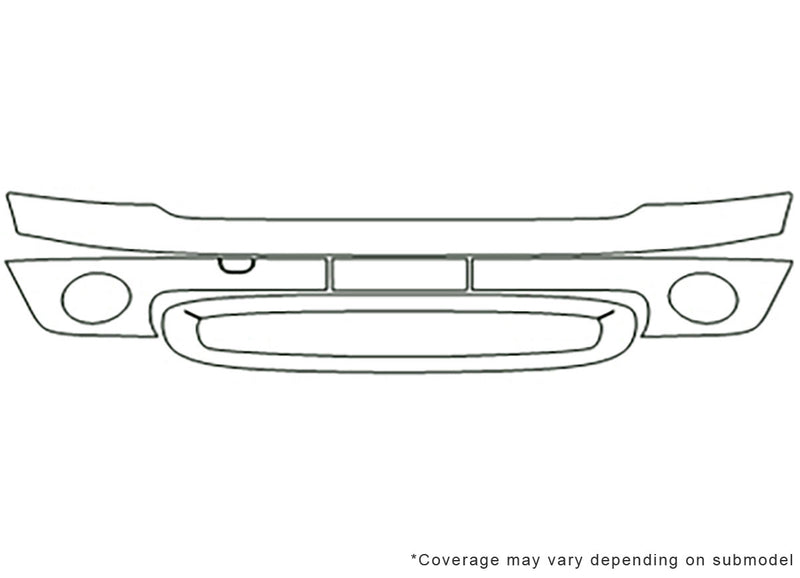 cooper Avery Dennison Clear Bra Bumper Precut PPF Diagram