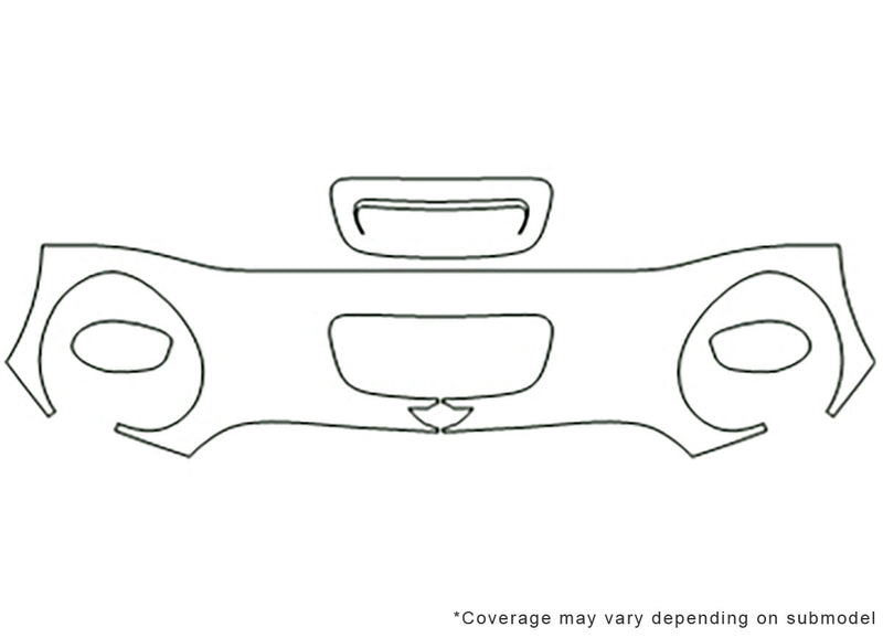 cooper Avery Dennison Clear Bra Hood Precut PPF Diagram
