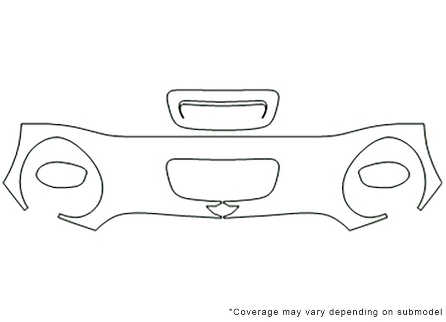 cooper Avery Dennison Clear Bra Hood Precut PPF Diagram
