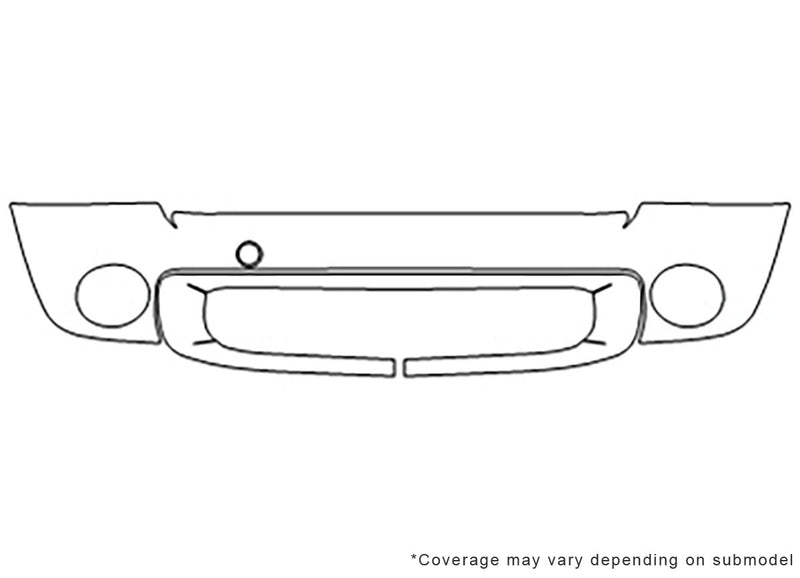 cooper Avery Dennison Clear Bra Bumper Precut PPF Diagram