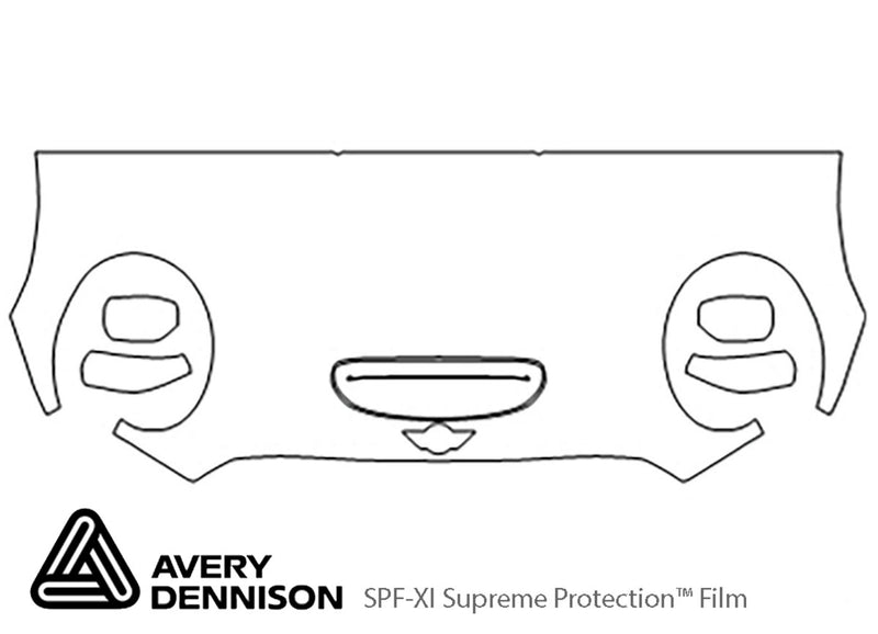 cooper Avery Dennison Clear Bra Hood Precut PPF Diagram