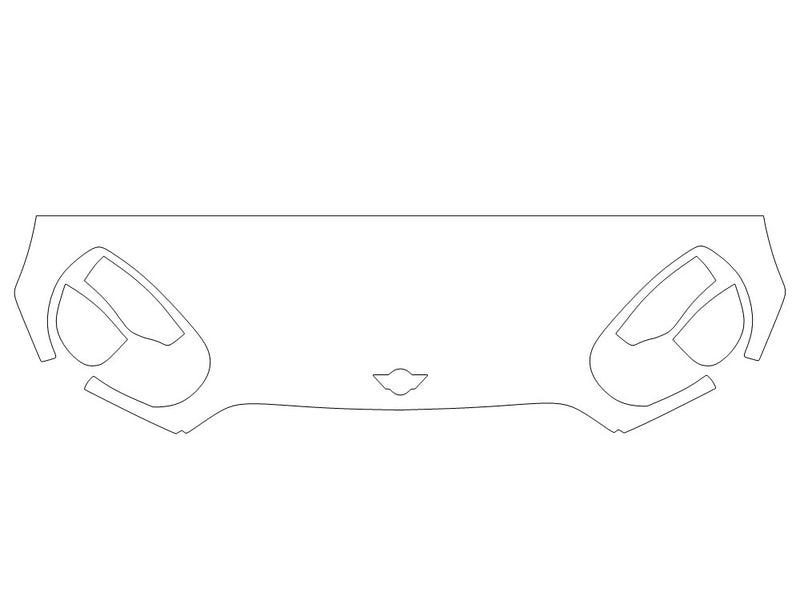 countryman Avery Dennison Clear Bra Hood Precut PPF Diagram