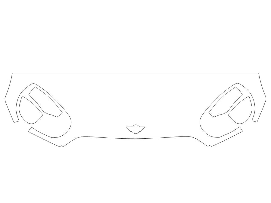 countryman Avery Dennison Clear Bra Hood Precut PPF Diagram