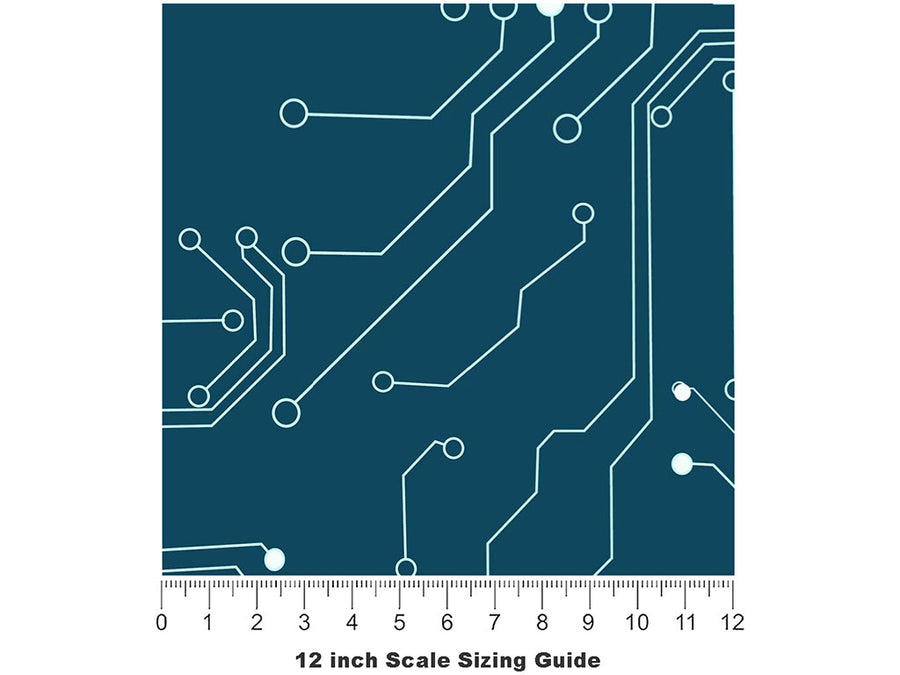 Mini ITX Technology Vinyl Film Pattern Size 12 inch Scale~Rwraps Mini ITX Technology Sizing Chart~3