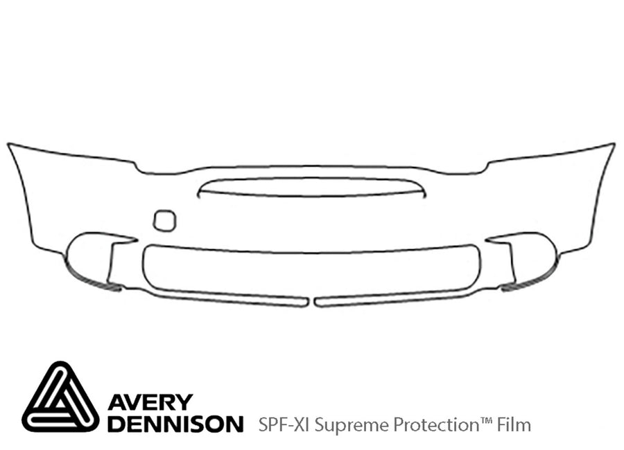paceman Avery Dennison Clear Bra Bumper Precut PPF Diagram