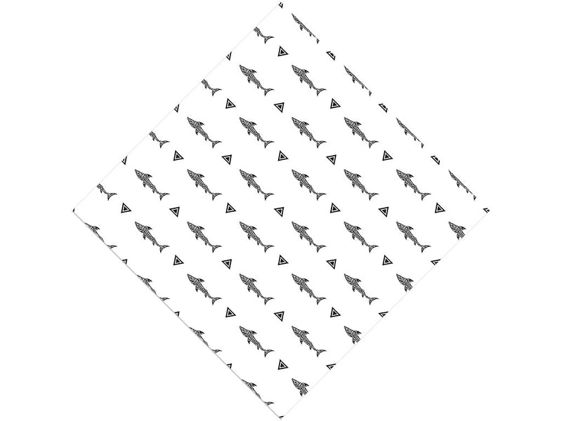 Minimalist Sharks Marine Life Vinyl Wrap Pattern