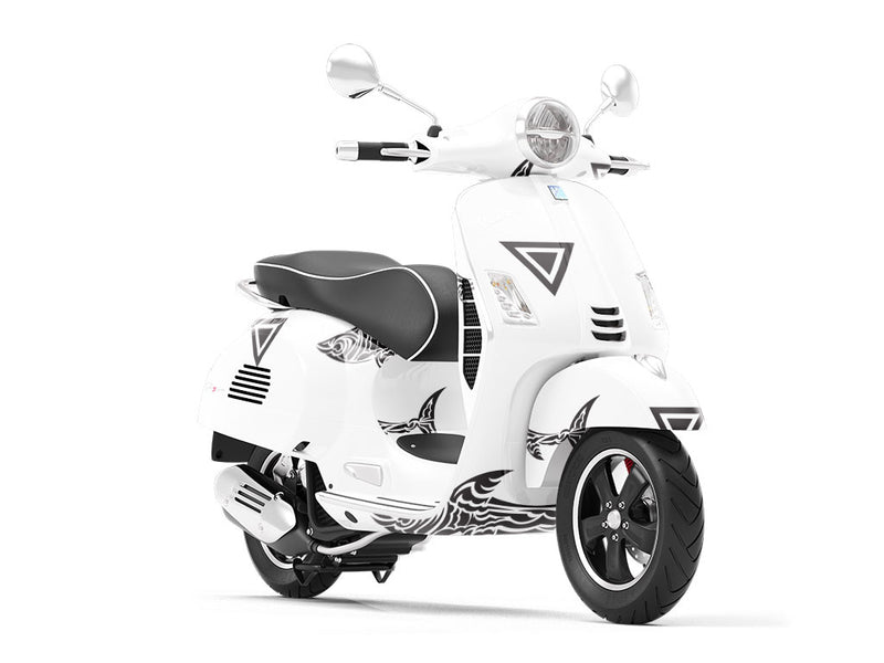 Minimalist Sharks Marine Life Vespa Scooter Wrap Film