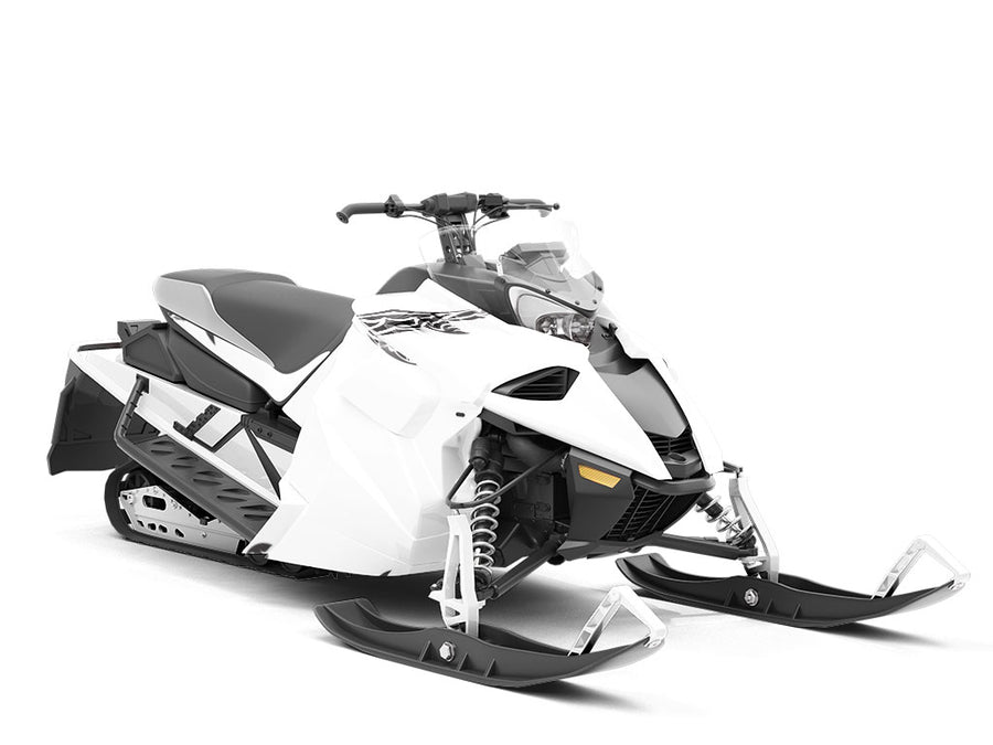 Minimalist Sharks Marine Life Custom Wrapped Snowmobile