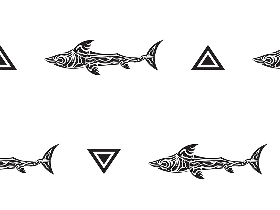 Minimalist Sharks Marine Life Vinyl Wrap Pattern~Rwraps Series 914 Digitally Printed Vinyl Wrap~0