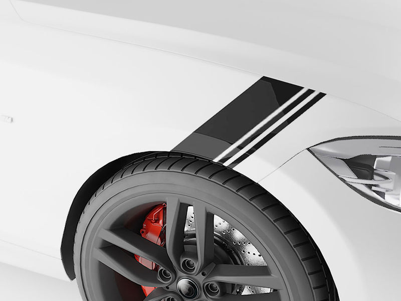 3M Matte Black Fender Stripes