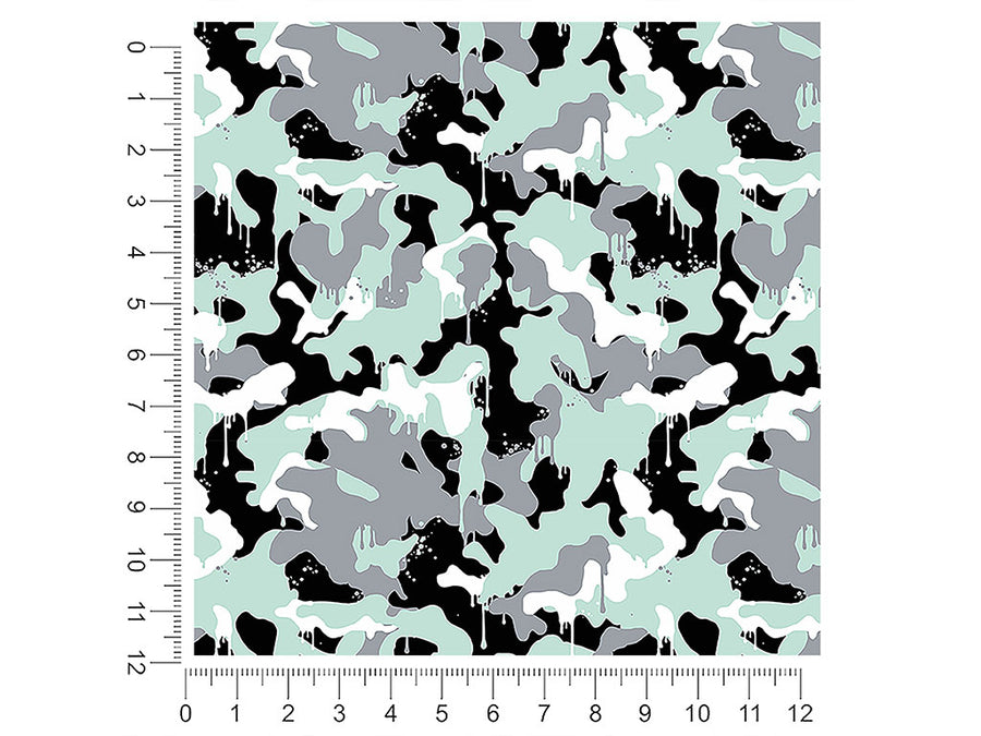 mint graffiti camouflage 1ft x 1ft Craft Sheets
