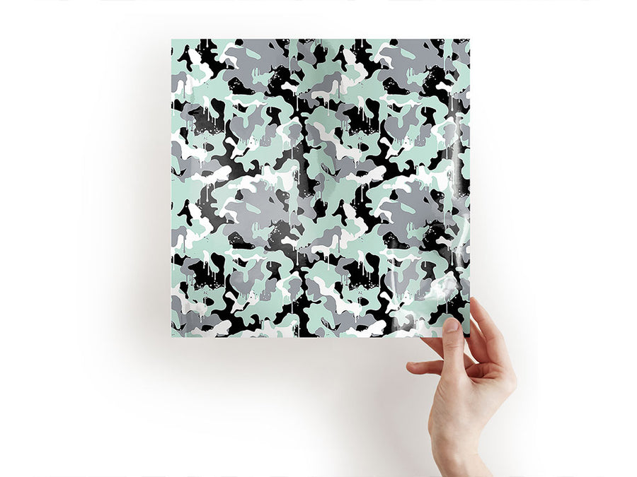 mint graffiti camouflage Craft Sheets