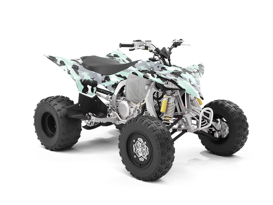 Mint Graffiti Camouflage ATV Wrapping Vinyl