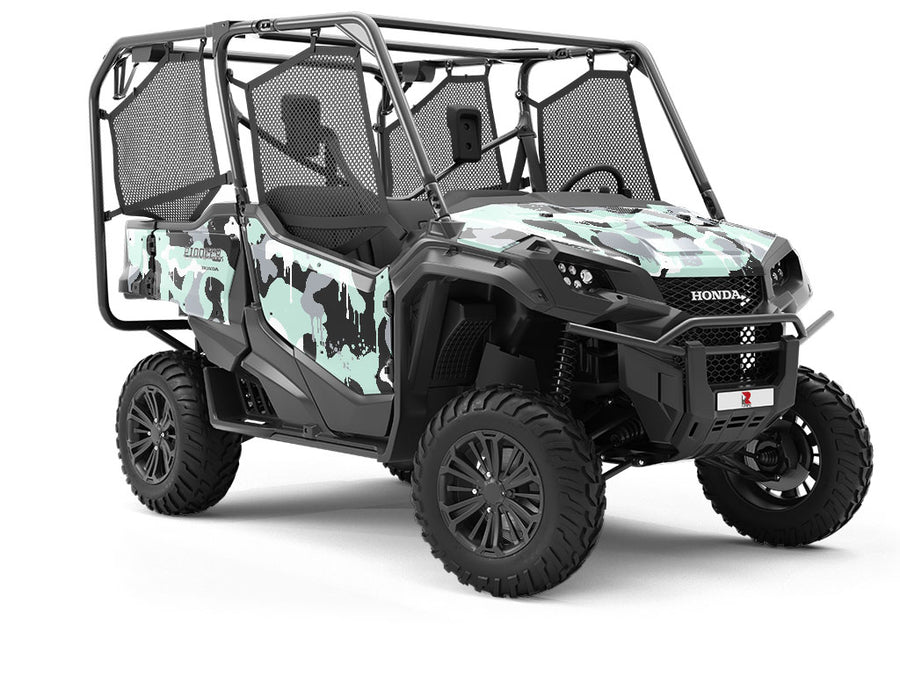 Mint Graffiti Camouflage Utility Vehicle Vinyl Wrap