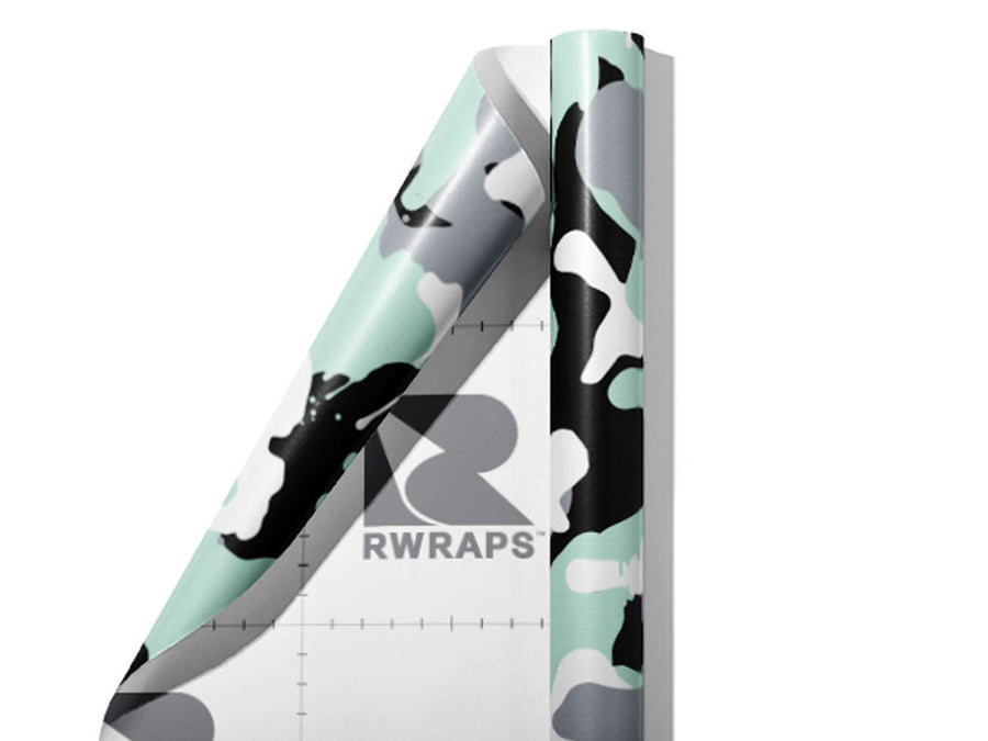 Mint Graffiti Camouflage Wrap Film Sheets~Rwraps Series 914 Mint Graffiti Camouflage Scrolled Sheet~3