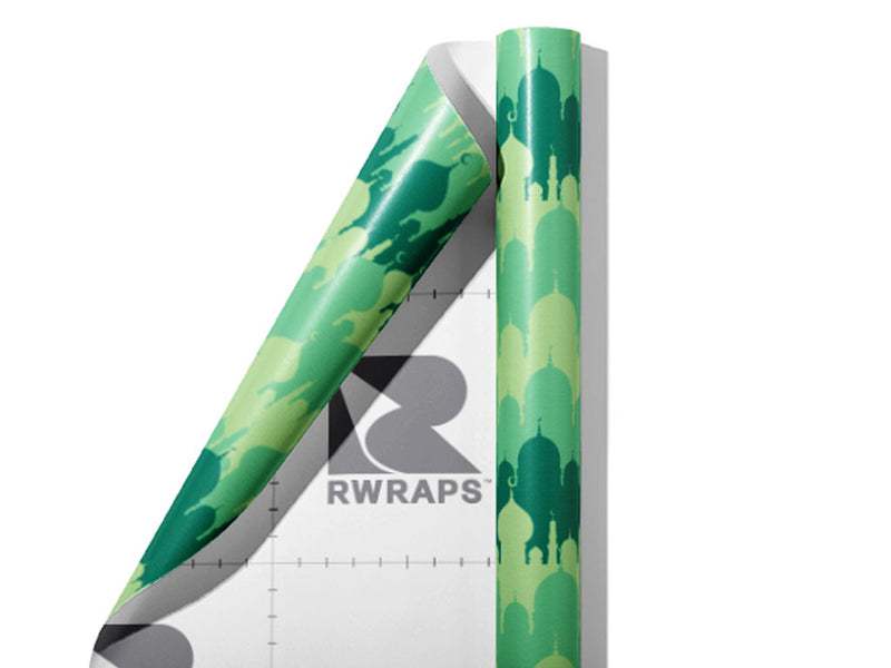 Mint Mosques Cityscape Wrap Film Sheets~Rwraps Series 914 Mint Mosques Cityscape Scrolled Sheet~4