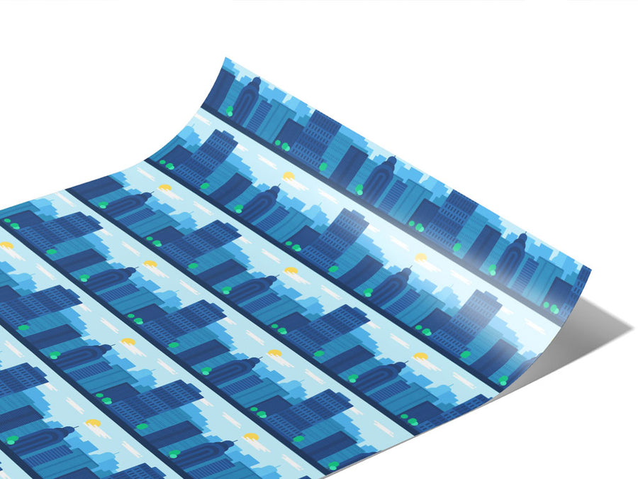 Misty Metropolis Cityscape Vinyl Wraps~Rwraps Series 914 Digitally Printed Vinyl Wrap~1