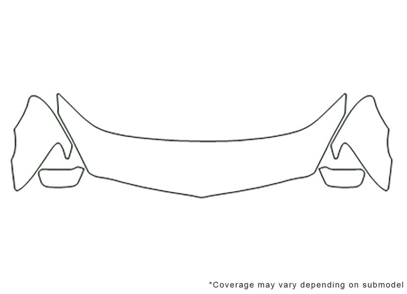 diamante Avery Dennison Clear Bra Hood Precut PPF Diagram
