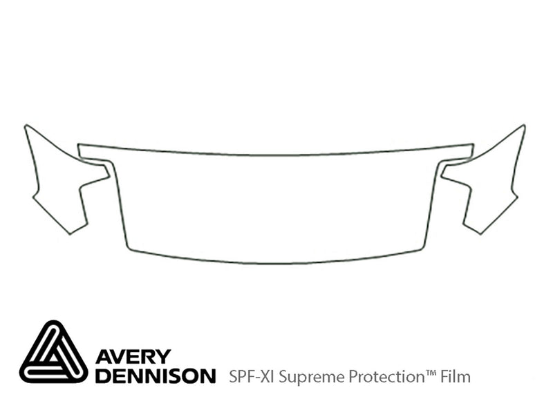 eclipse Avery Dennison Clear Bra Hood Precut PPF Diagram