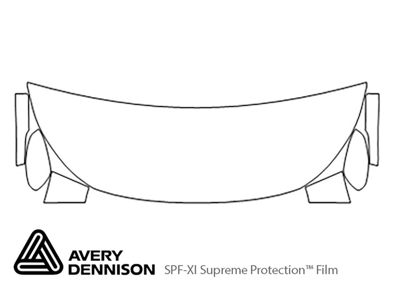 eclipse cross Avery Dennison Clear Bra Hood Precut PPF Diagram