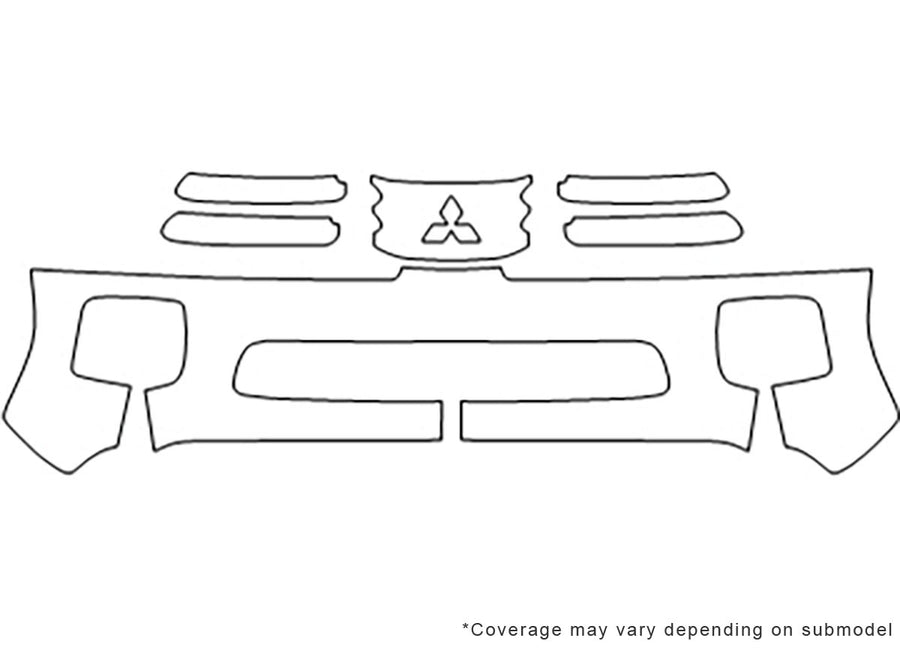 endeavor Avery Dennison Clear Bra Bumper Precut PPF Diagram