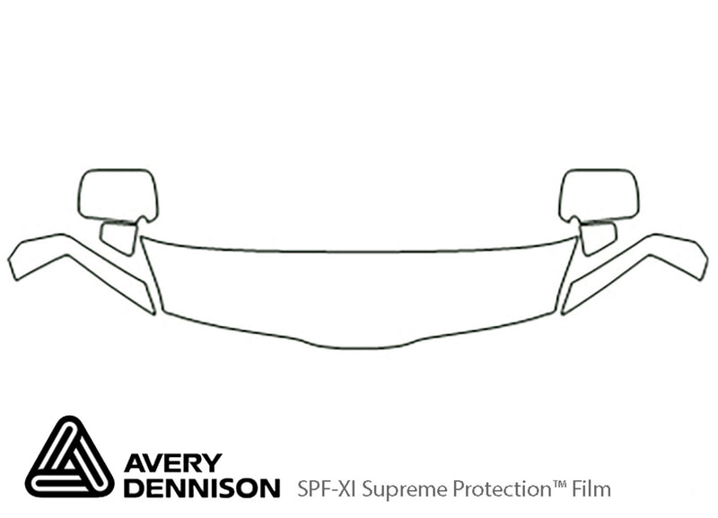 endeavor Avery Dennison Clear Bra Hood Precut PPF Diagram