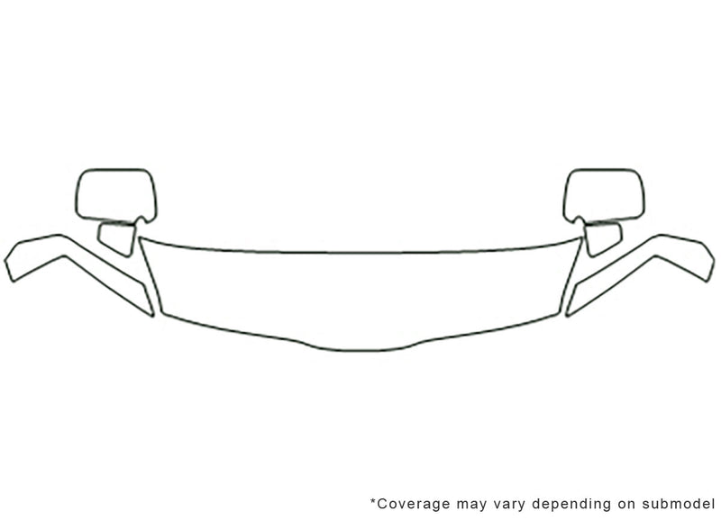 endeavor Avery Dennison Clear Bra Hood Precut PPF Diagram