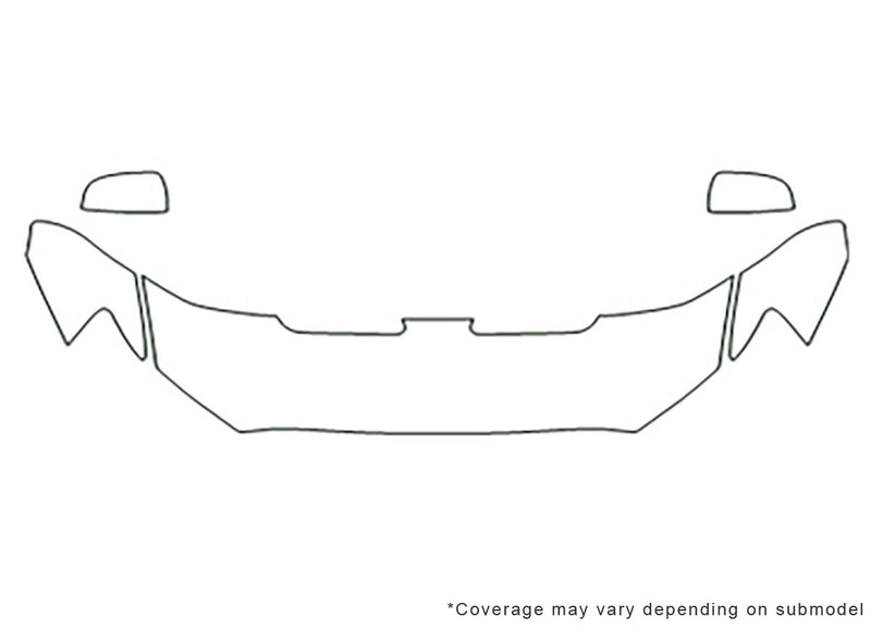 evolution Avery Dennison Clear Bra Hood Precut PPF Diagram