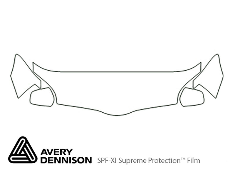 galant Avery Dennison Clear Bra Hood Precut PPF Diagram