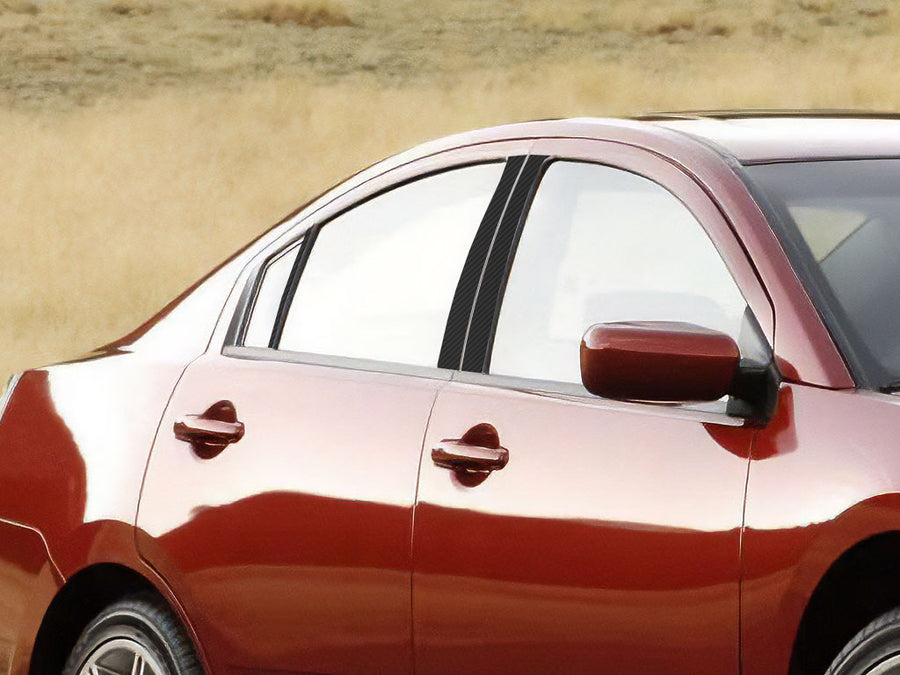 mitsubishi galant 2004-2012 Carbon Fiber Pillar Cover Diagram