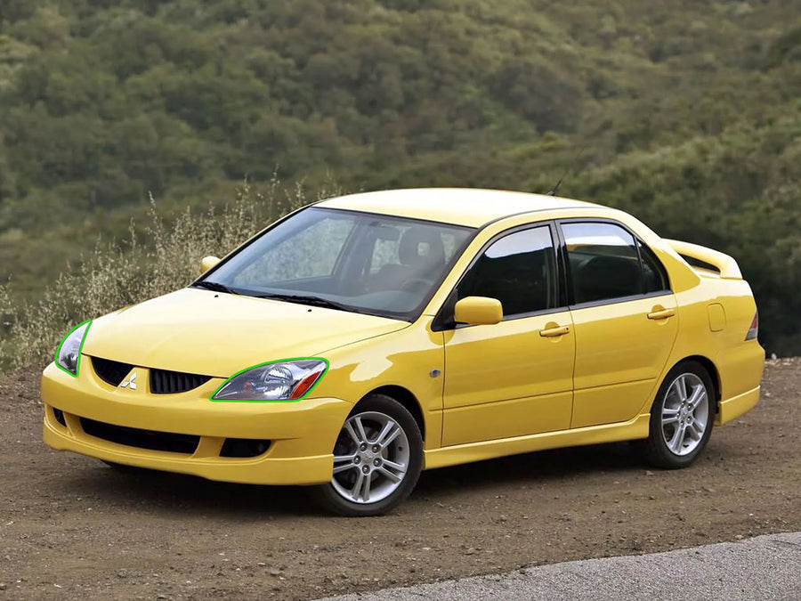 mitsubishi lancer 2002-2003 Headlight Protection Installation Location