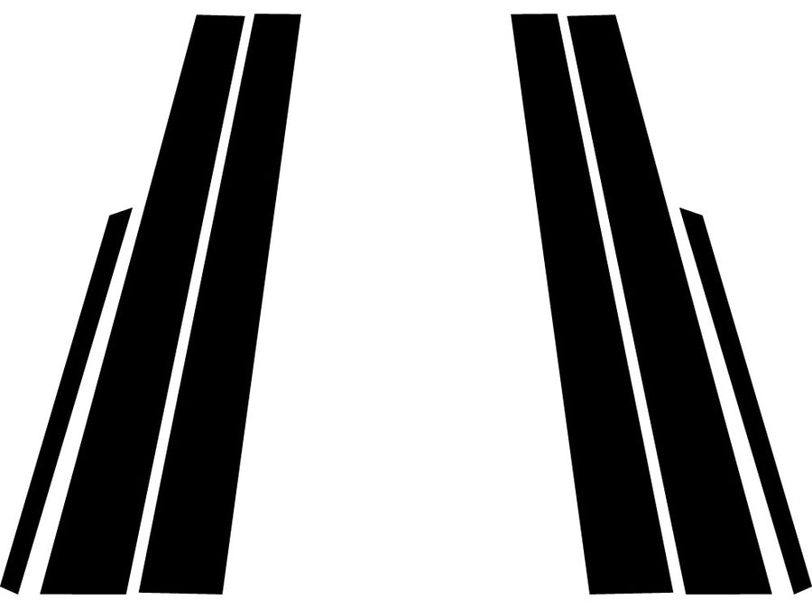 mitsubishi lancer 2002-2007 (sedan) Carbon Fiber Pillar Trim Diagram