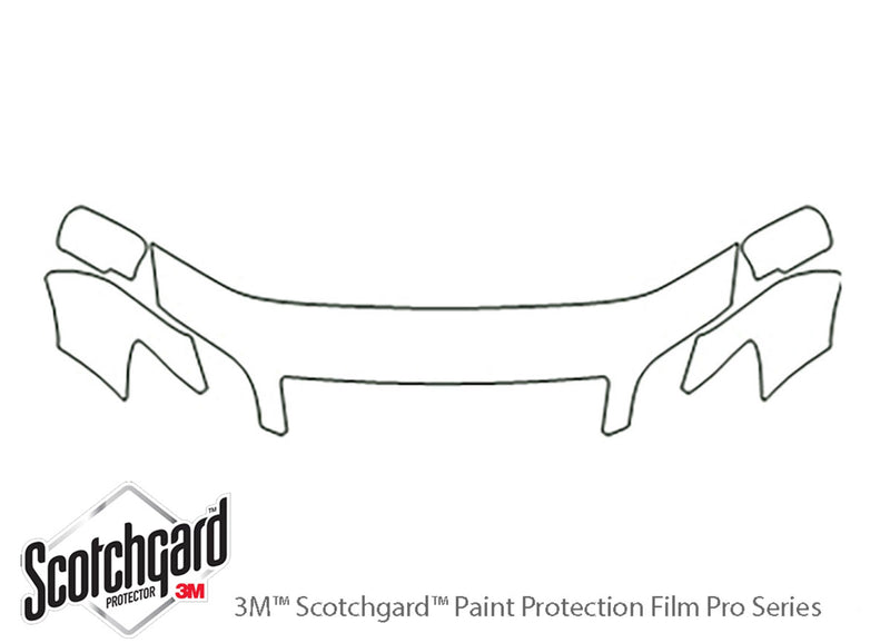 lancer 3M Clear Bra Hood Precut PPF Diagram