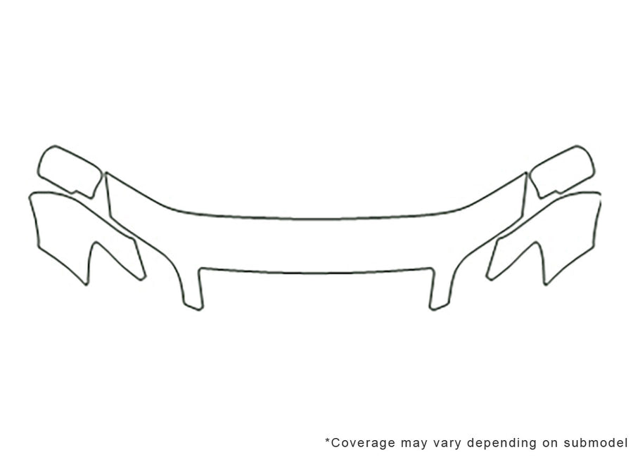 lancer 3M Clear Bra Hood Precut PPF Diagram