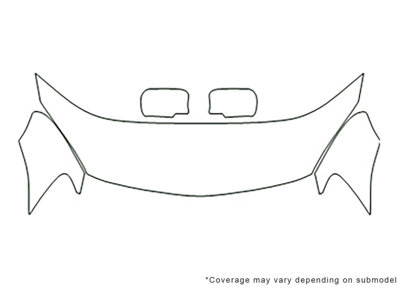 lancer 3M Clear Bra Hood Precut PPF Diagram