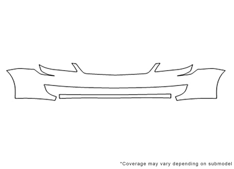 lancer Avery Dennison Clear Bra Bumper Precut PPF Diagram