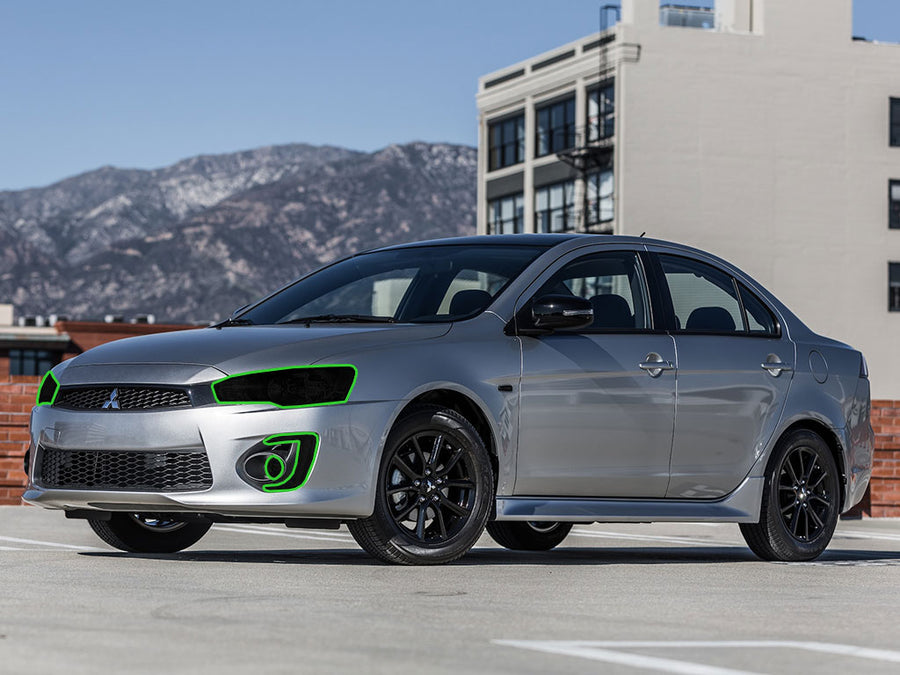mitsubishi lancer 2016-2017 Headlight Tint Location