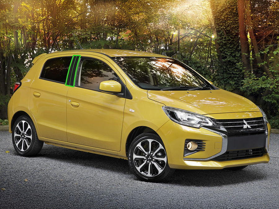 mitsubishi mirage 2014-2020 Pillar Post Trim Installation Location