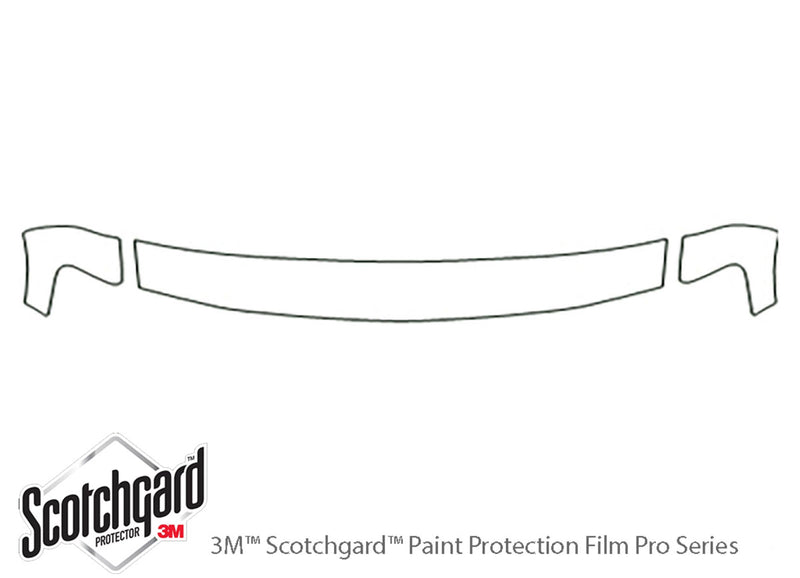 montero 3M Clear Bra Hood Precut PPF Diagram