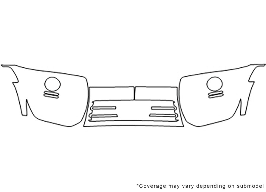 montero 3M Clear Bra Bumper Precut PPF Diagram